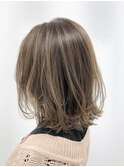 ベージュブラウン_切りっぱなしスタイル