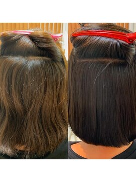 ディスオモテサンドウ 表参道(This OMOTESANDO) カラーと一緒に出来るよストレート 元重