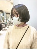 前上がりラウンドボブ
