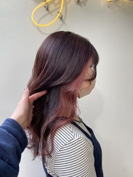アジールヘア 北千住駅西口店(agir hair) インナーピンク ピンクブラウン イルミナカラー韓国 ☆北千住