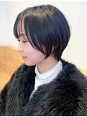 ブラックショート_外ハネボブアッシュブラウン_ba280851