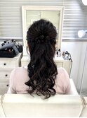 華やかハーフアップ