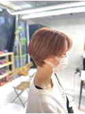 ミルクティーベージュ_マニッシュショート_ハイトーン