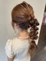 スーパーカット 元町店(SUPER CUT)&nbsp;結婚式　ヘアアレンジ　ポニーテール　ロング
