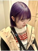 紫カラー/ぶどうカラー/パープルカラー/ブリーチカラー/渋谷