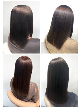 美容室フルール ★縮毛矯正ロング♪コスメストレート髪質改善ココアベージュ