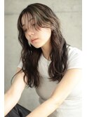 ロングパーマ　ニュアンスウェーブ　ハイライト　代官山　恵比寿