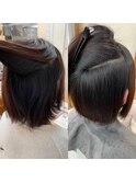 -Ameri-藤川☆ボブ×美髪矯正【浜町/ショート/ボブ/髪質改善】