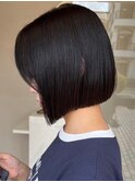 黒髪ボブルフネビージュ小顔ワンレン