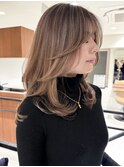 ハイライトバレイヤージュダブルカラーケアブリーチ30代40代