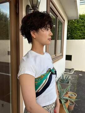 マイ ヘア デザイン 岡崎(MY hair design) 大人可愛いハンサムショートニュアンスパーマ＊20代30代