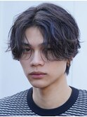 渋谷フェザーパーマ毛流れヘアセンターパート大人色気ヘア30代
