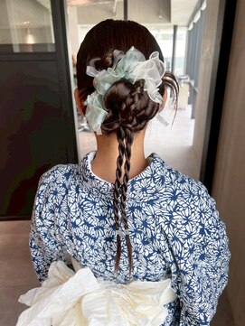 おくれ毛ロング韓国ヘア顔周りレイヤー_ba565054