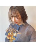 ダークアッシュ/ミディアムレイヤーカット/成田公津の杜駅