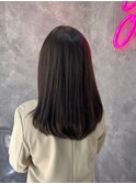 透明感アッシュ×ナチュラルストレート