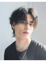 ウィールール 札幌店(WE RULE)&nbsp;爽やかセンターパートメンズウルフカットゆるめパーマ