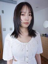 ネルケ 立川(nelke) 顔周りレイヤーカット透ける暗髪ダークグレージュ小顔韓国立川