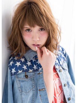 オーガスト ヘア ネイル(AUGUST hair nail) 伸ばし途中に最適☆外はねふわミディ/3Dカラー【横浜】