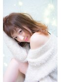 【Lilou】アンニュイカールミディ ブラウングレージュ Lilou