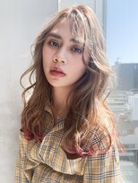 カジュアルロング_ココアブラウンフリンジウェーブ_7705