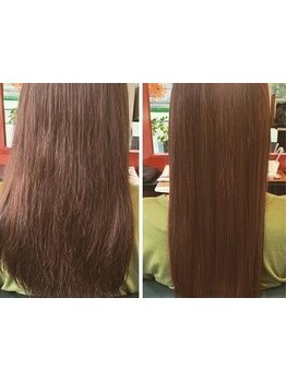 話題のハリスノフトリートメント導入サロン☆ダメージレスに自然なサラ艶ストレートヘアが叶う◎