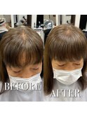 ヘアリセッター 前髪の割れ 髪質改善 ツヤ髪