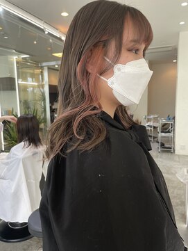 リフトバイマグ 松本駅前店(lift by mag) 20代30代大人かわいいインナカラーピンクイヤリングカラー