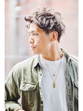 クレスト 近江八幡店(CREST) マッシュツーブロックメンズパーママッシュウルフメンズカット