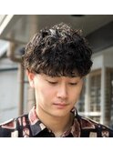 波巻きパーマ(トップ重め)