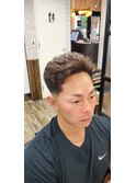バリカンフェード＋パーマ