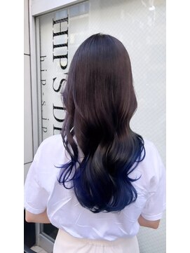 ヒップスデコ(Hip's deco) ネイビーブルーグラデーション_レイヤースタイル_20_30_40代