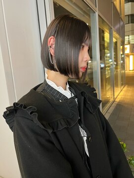 カフ(CAF) CAF/松本/ラインのきれいなボブ/ダークトーンカラー/心斎橋