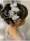 ヘアセット　アップスタイル　発表会ヘア
