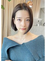 イデアル(Ideal)&nbsp;ボブ/ミニボブ/切りっぱなしボブ/前下がり/前下がりボブ/韓国