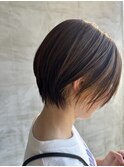 ショート/襟足ギザギザ/襟足束感/大人ショート/夏ショート