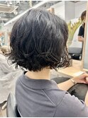 プードルパーマスパイラルパーマボブパーマウェーブ奥東 巧真