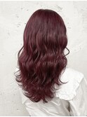 【Cuem諏訪】ワインレッド  レイヤーカット