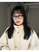 顔まわりレイヤー/地毛風ストレート