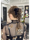 ダウンスタイルヘアアレンジ×お呼ばれヘア