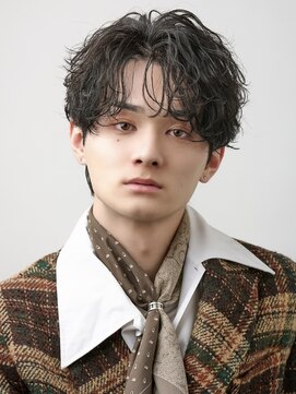オーシャントーキョー 原宿(OCEAN TOKYO) 波巻きパーマメンズツイストスパイラルパーマセンターパート