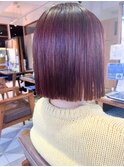 似合わせカット/メルティカラー/切りっぱなしボブ/ピンク
