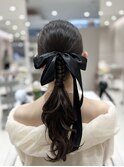 【高木美緒】シンプルで華やかなローポニーアレンジ