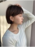 似合わせカット/ショートボブ/ココアブラウン
