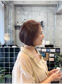 柔らかい"顔まわりレイヤー"ボブ