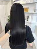 韓国 くびれロング レイヤー ワンホンヘア 小顔前髪