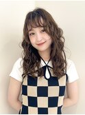 ロングパーマ / お洒落パーマ / 柔らかベージュカラー / 新宿