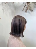 大人可愛い外ハネ結べるボブチョコレートブラウン20代30代