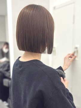 ソワ 北千住(soi) 縮毛矯正ボブ×タッセルボブ×ブラウンカラー