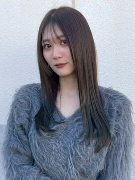 キャパ セントラル 天神 大名店(CAPA central) 髪質改善 艶髪 ロングレイヤー アッシュブラウン 縮毛矯正 20代