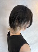 インナーカラーボブバング
